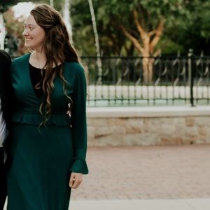 🌿ASOS Green Pleated Dress🌿